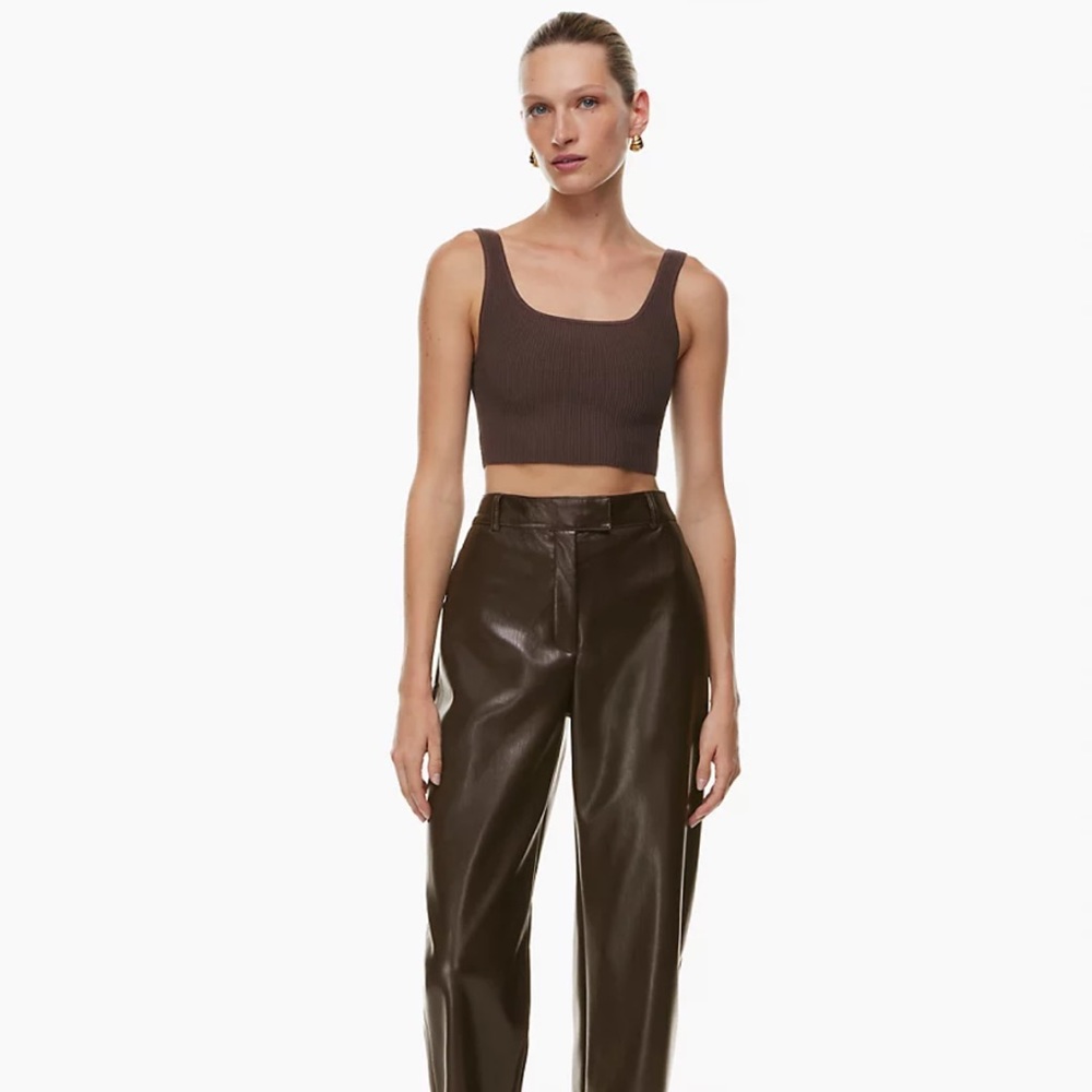 Aritzia Sculpt Knit Squareneck Cropped Tank